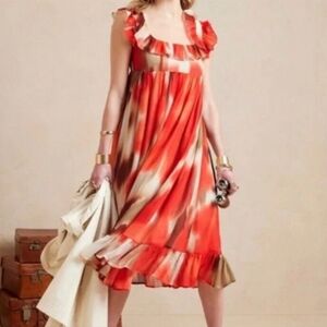 Banana Republic Ruffle Midi Dress XSP NWT